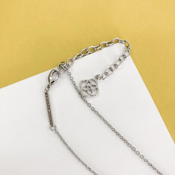 Elisa Silver Iridescent Drusy Pendant Necklace by Kendra Scott - Picture 3 of 4